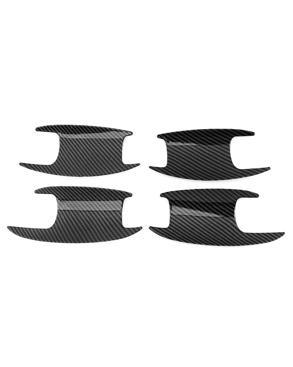 Door Handle Cover Kompatibel Mit Benz GLA GLB GLC GLE-Klasse 2016-2021 Rechtsfahrer Vollumhüllender Lochloser Türgriff Zugschalen-Zubehör Trim Protection(Door Bowl Carbon Fiber Pattern) von SDZPLM