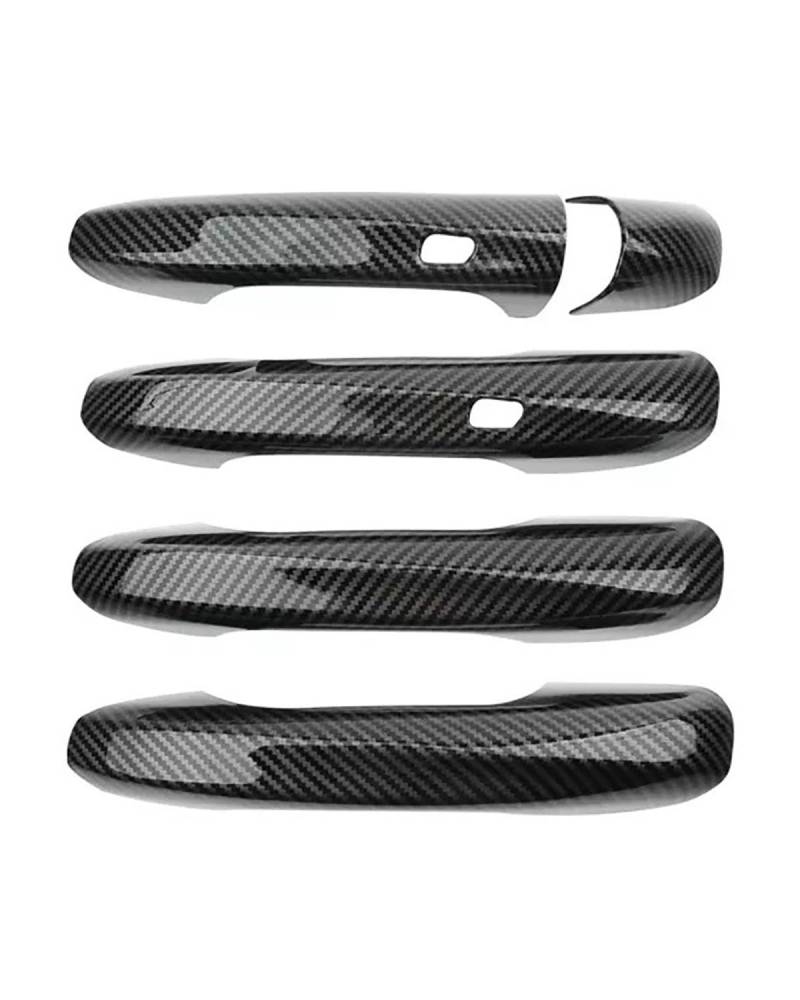 Door Handle Cover Kompatibel Mit Benz GLA GLB GLC GLE-Klasse 2016-2021 Rechtsfahrer Vollumhüllender Lochloser Türgriff Zugschalen-Zubehör Trim Protection(Dual smart Carbon Fiber Pattern) von SDZPLM