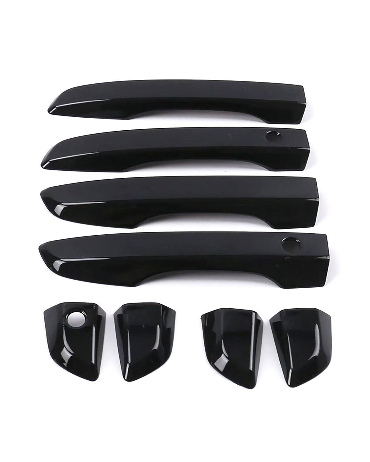 Door Handle Cover Kompatibel Mit Crider 2019-2024 Einloch Türgriff Zierrahmen Außenkratzschutz Abdeckung Für Türgriffschale Trim Protection(Dual smart Bright Black) von SDZPLM