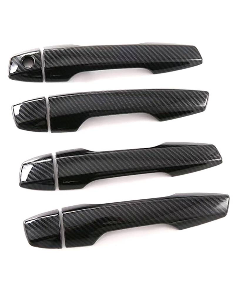 Door Handle Cover Kompatibel Mit Eclipse Cross 2017-2019 Türgriffschale & Zierleiste Innen Außen Türschutzset Zubehör Trim Protection(Carbon Fiber Pattern) von SDZPLM