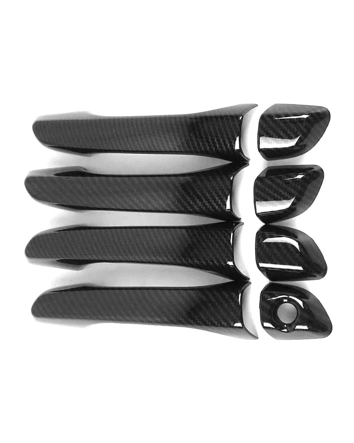 Door Handle Cover Kompatibel Mit Hyundai Solaris 2018-2022 Einzelloch Türgriffschale Design Abdeckung Kratzschutz Für Tuning Zubehör Trim Protection(Carbon Fiber Pattern) von SDZPLM