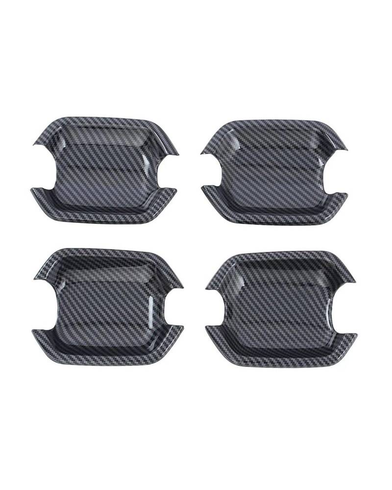 Door Handle Cover Kompatibel Mit Pajero 2007-2020 V80 V83 V87 V90 V93 V95 V97 Einloch Türgriff Zierrahmen Außenkratzschutz Abdeckung Trim Protection(Door Bowl Carbon Fiber Pattern) von SDZPLM