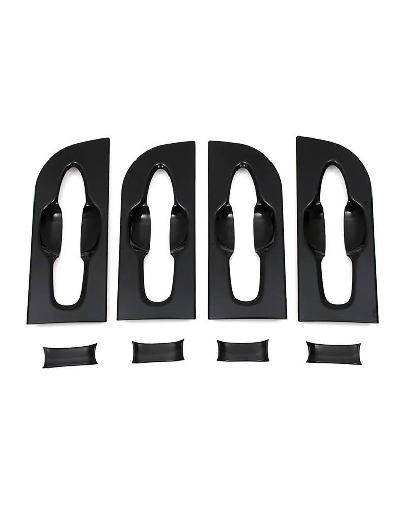 Door Handle Cover Kompatibel Mit Toyota Alphard40 Baureihe 2024 Einloch Türgriff & Dekorative Türschalenzuggriff Zubehörset Trim Protection(Door Bowl Bright Black) von SDZPLM