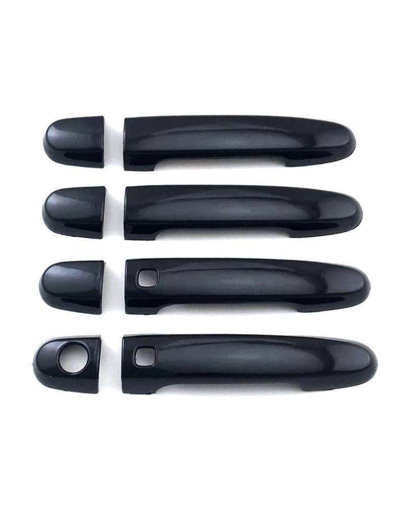 Door Handle Cover Kompatibel Mit Toyota Corolla Axio Altis 2001-2013 Einloch Doppeltes Intelligentes Türgriffabdeckung Kratzfest Türschalen-Schutz Trim Protection(Bright Black) von SDZPLM