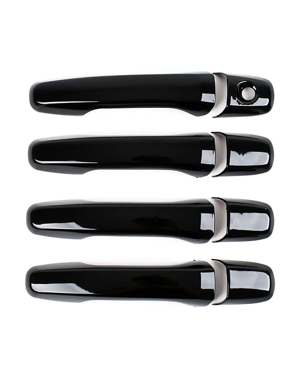 Door Handle Cover Kompatibel mit Ford Explorer 2011-2018 Einloch Türgriff Dekorative Chromleiste & Kratzfeste Türschalenzuggriff Nachrüstset Trim Protection(Bright Black) von SDZPLM