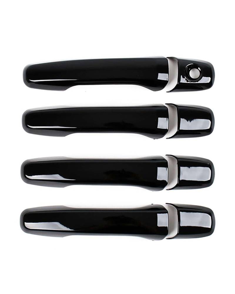 Door Handle Cover Kompatibel mit Ford Explorer 2011-2018 Einloch Türgriff Dekorative Chromleiste & Kratzfeste Türschalenzuggriff Nachrüstset Trim Protection(Bright Black) von SDZPLM