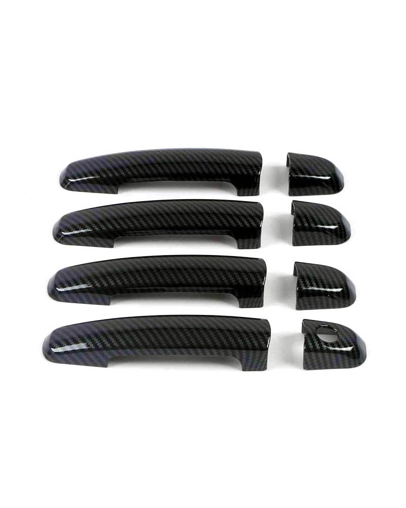 Door Handle Cover Kompatibel mit Suzuki Tianyu Türschalenzuggriff Dekorrahmen & Einloch Türgriff Kratzschutzfolien-Set Trim Protection(Carbon Fiber Pattern) von SDZPLM
