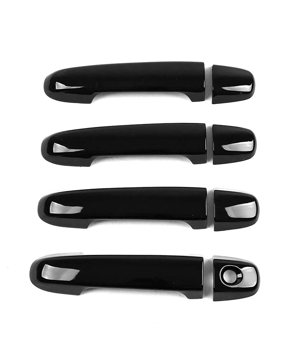 Door Handle Cover Kompatibel mit Toyota Vitz XP130 2011-2016 Türgriffverkleidung mit Einzelloch und Schalenkratzschutz-Folienset Trim Protection(Bright Black) von SDZPLM