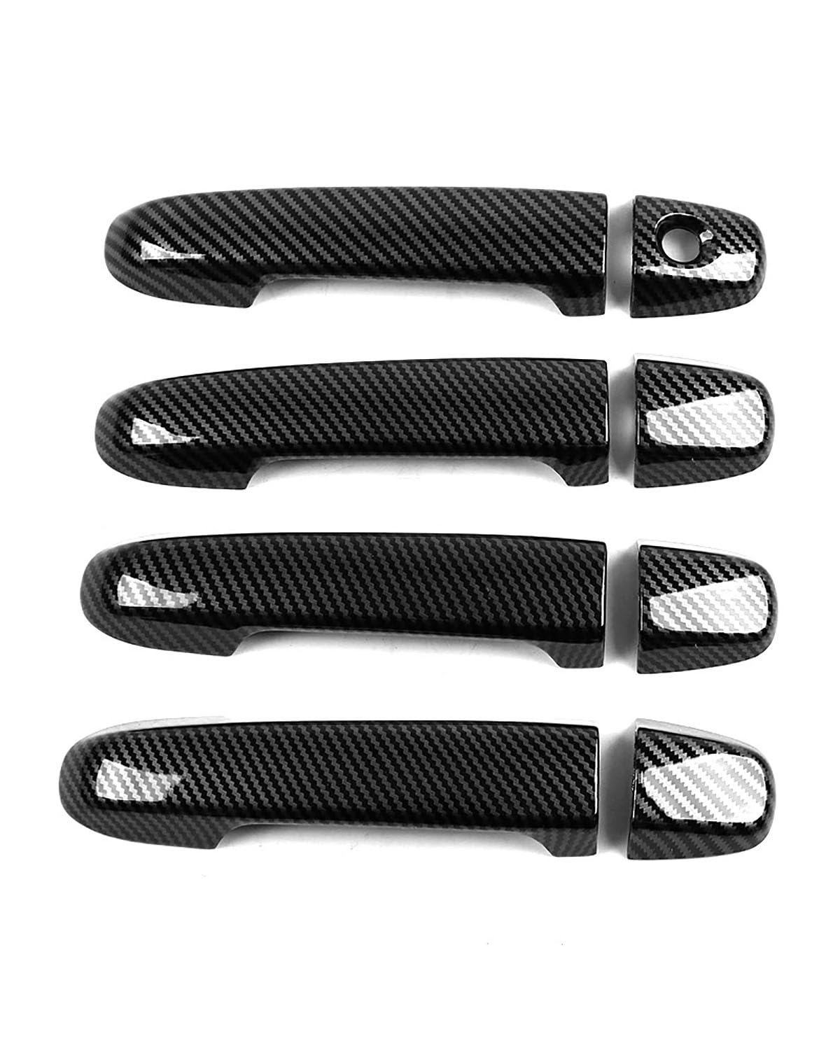 Door Handle Cover Kompatibel mit Toyota Vitz XP130 2011-2016 Türgriffverkleidung mit Einzelloch und Schalenkratzschutz-Folienset Trim Protection(Carbon Fiber Pattern) von SDZPLM