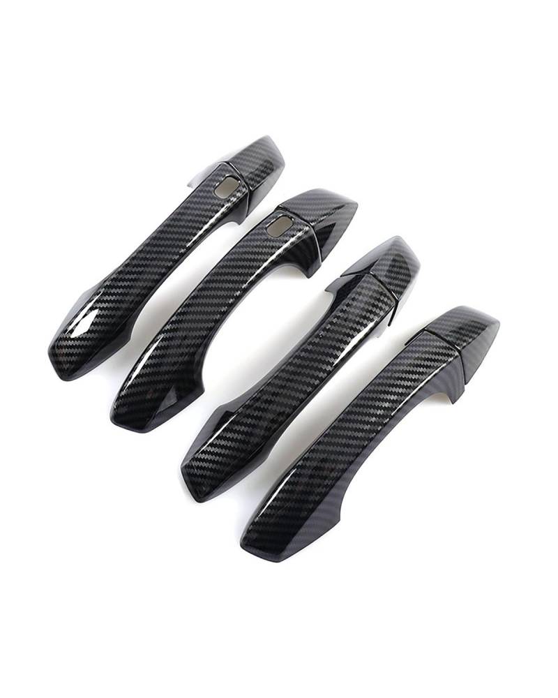 Door Handle Cover Kratzschutzset für Türgriff und Schale ohne Loch T-ROC A1 2016-2022 Trim Protection(2 smart Carbon Fiber) von SDZPLM