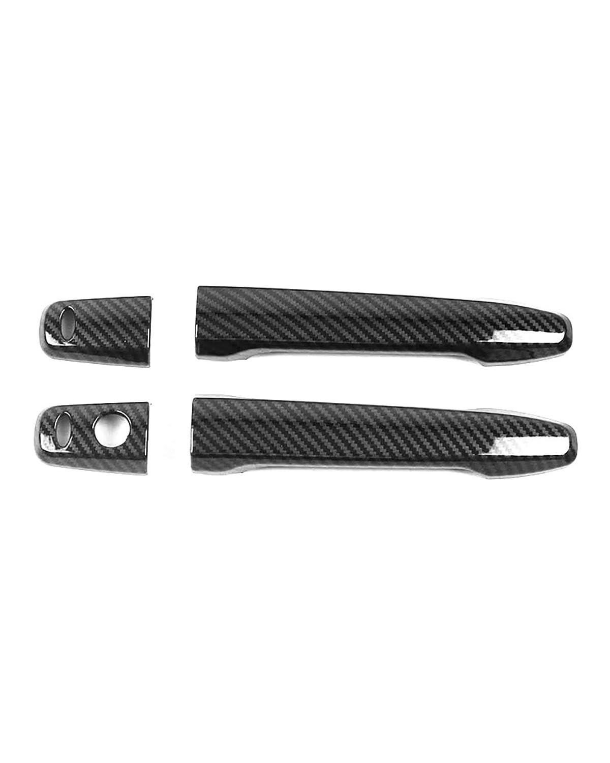 Einzelloch Doppel-Smart Türgriffschutz Für ASX 2010-2022 - Kratzfeste Dekorleiste Mit Dual-Sensor-Technologie Für Türschalen(2 Doors Carbon Fiber Pattern) von SDZPLM