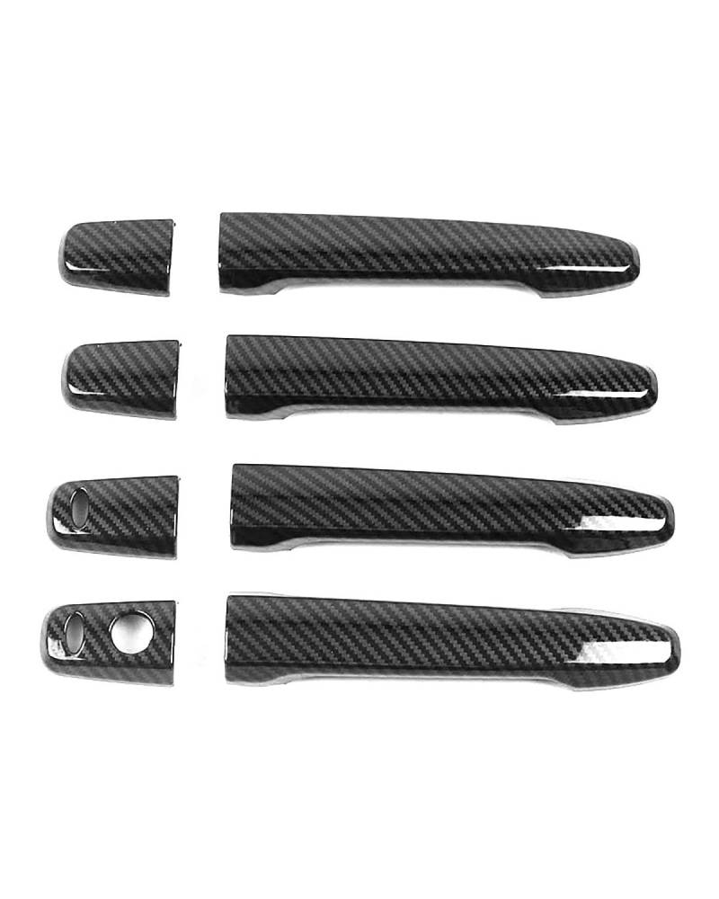 Einzelloch Doppel-Smart Türgriffschutz Für ASX 2010-2022 - Kratzfeste Dekorleiste Mit Dual-Sensor-Technologie Für Türschalen(Carbon Fiber Pattern) von SDZPLM