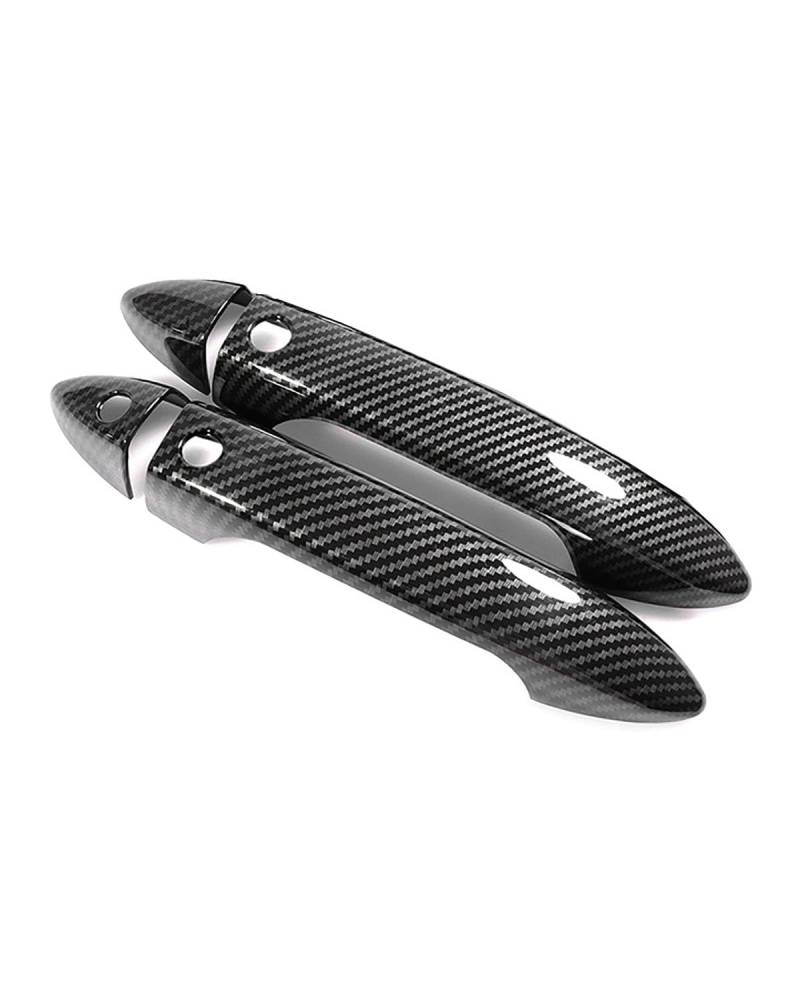 FÜR Ridgeline YK2 YK3 2016-2022 - Doppeltes Intelligentes Türgriffset Mit Einzelloch, Armlehnenabdeckung Und Kratzschutz(2 Doors Carbon Fiber Pattern) von SDZPLM
