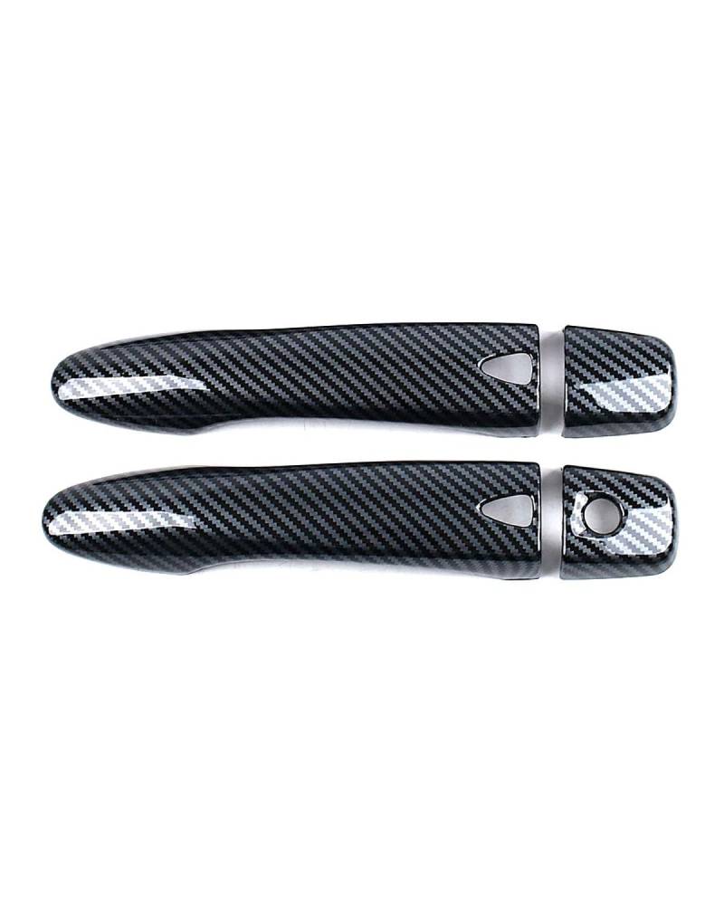FÜR Tiida 2016-2024 Einloch Zweifach Intelligente Außentürgriffschale Kratzfestes Modifikationszubehör Karosseriegriffschutz(2 Doors Carbon Fiber Pattern) von SDZPLM