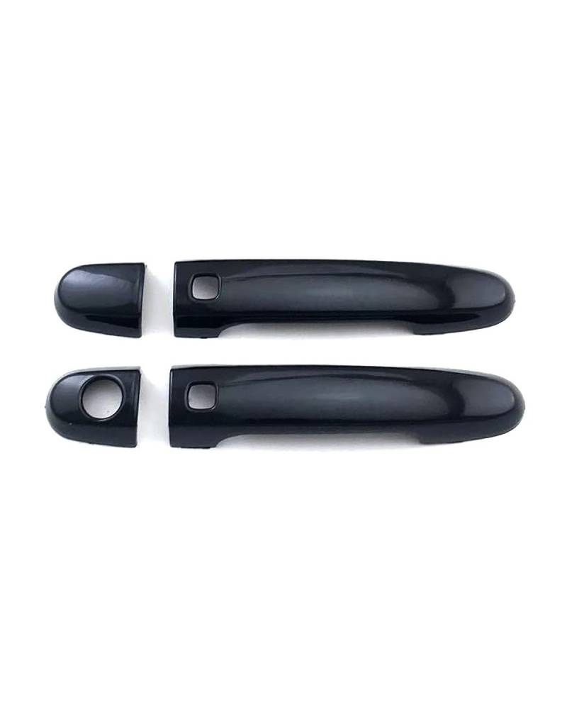 Door Handle Cover FÜR Toyota Passo 2011-2016 - Doppeltes Intelligentes Türgriffset Mit Einzelloch, Chromzierleiste Und Kratzschutz Für Schalenumbau Trim Protection(2 Doors Bright Black) von SDZPLM