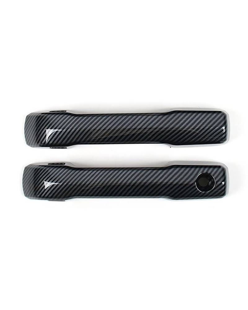 FÜR Toyota Tundra 2023-2024 Vollständige Türgriffabdeckung Kratzfeste Tuning-Zubehör(2 Doors Carbon Fiber Pattern) von SDZPLM