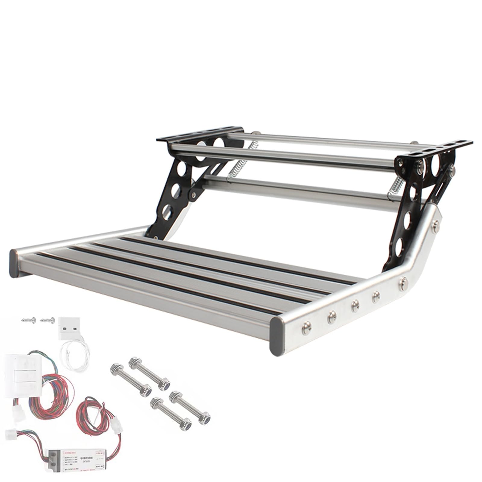 SDdPulse Rv Camper Stufen, automatisches Aus- oder Zusammenklappen von Dropdown-Stufen, Metall, solide, für Wohnmobile und Reise-Camper-Anhänger, 200 kg Kapazität, einlagig SDdPulse Rv Camper Stufen, automatisches Aus- oder Zusammenklappen von Dropdown-Stufen, Metall, solide, für Wohnmobile und Reise-Camper-Anhänger, 200 kg Kapazität, einlagig von SDdPulse