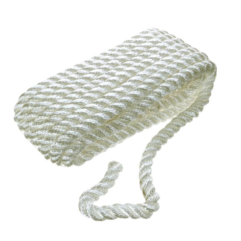 Seachoice 50 – 42601 Kap, Nylon Bindekordeln 3 Fäden, weiß, 16 mm x 7,6 m von SEACHOICE