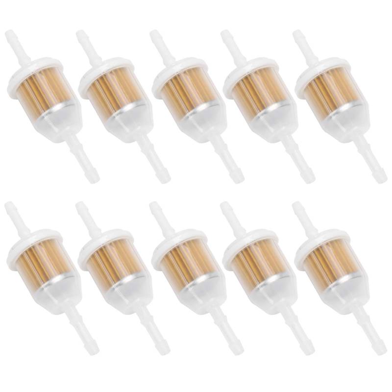 10 Stück Garten-Kraftstofffilter, Kraftstofffilter-Ersatz-Kraftstofffilter-Zubehör, Kraftstofffilter Passend für AM116304 72084G01 72084G01 1013684 Gartenwerkzeug-Zubehör von SEAFRONT