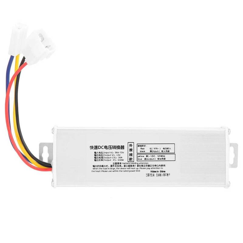 DC DC Converter Step Down Modul, 36-72V zu 12V 20A 240W DC Konverter Adapter Spannungswandler (externe Verdrahtung) von Walfront