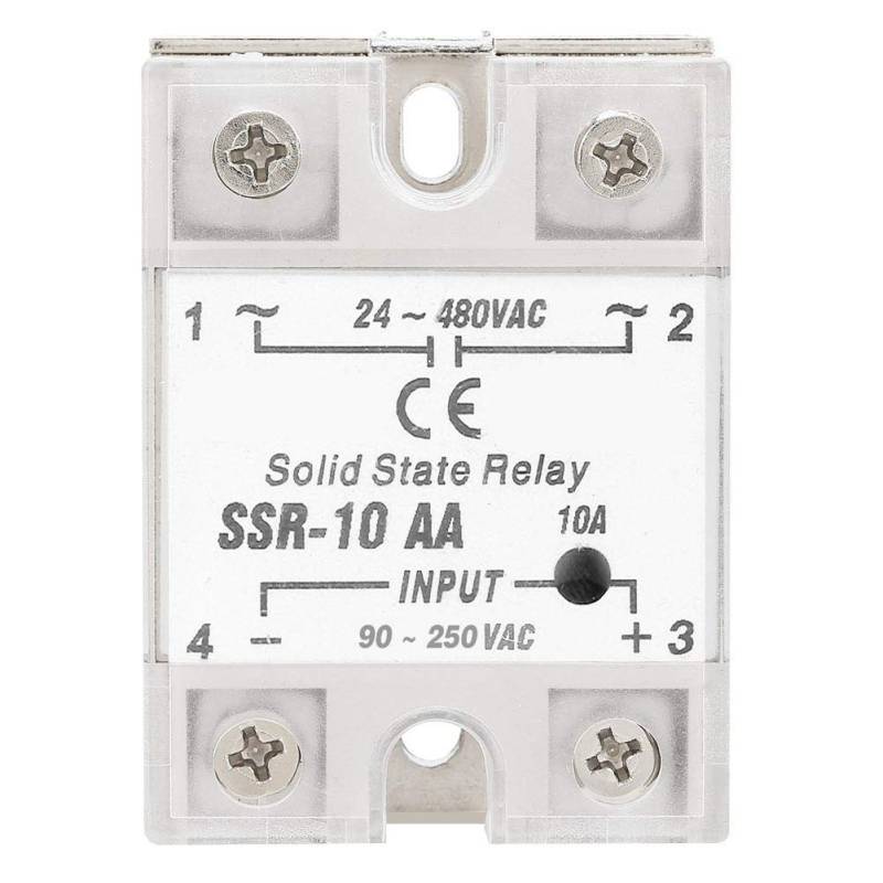 Halbleiterrelais 230V, AC AC 90-250 V AC zum 24-480 V AC, SSR-10 AA, 10A Halbleiterrelaismodul von SEAFRONT