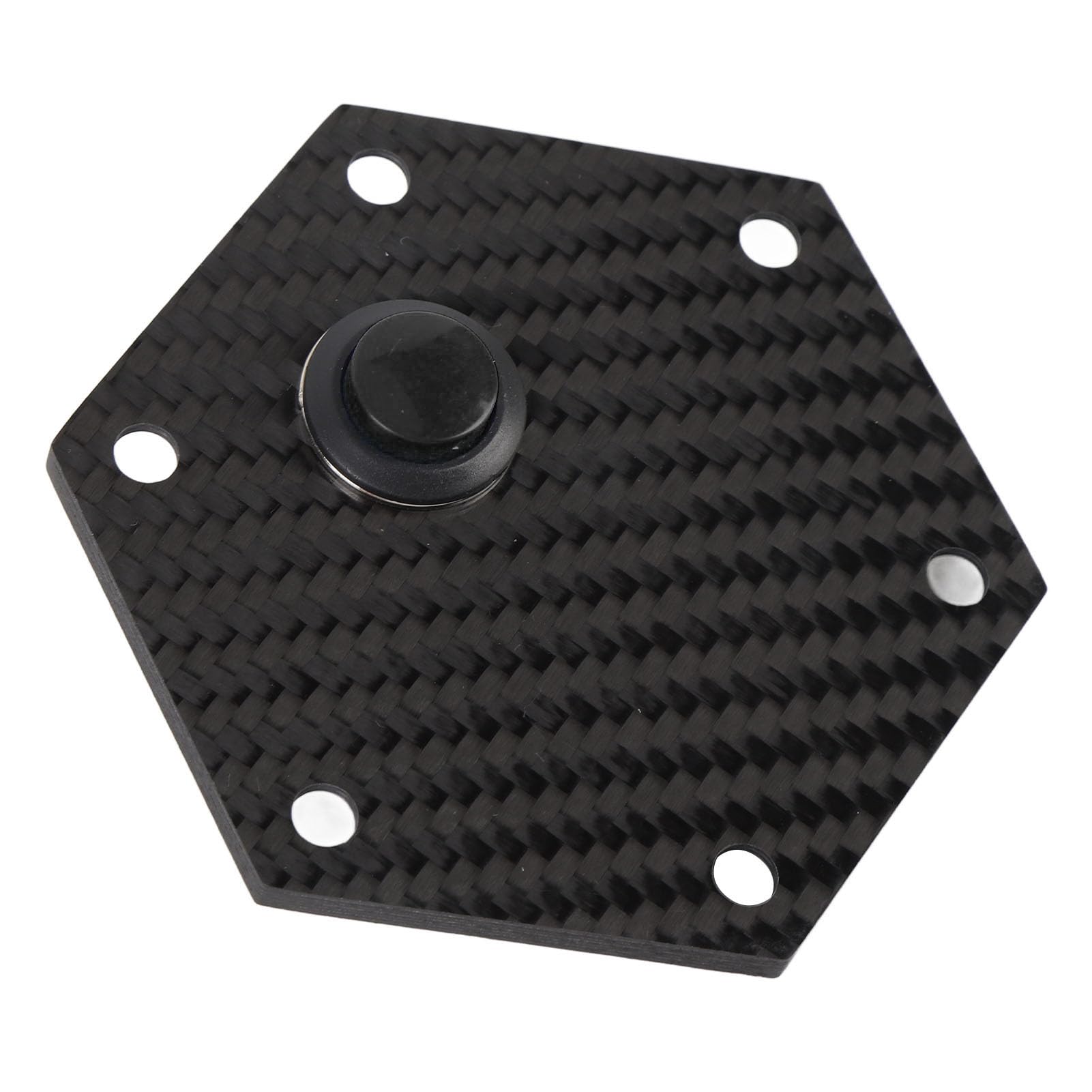 Langlebige Kohlefaserlenkradmitte -Kappe - Sportliches Erscheinungsbild für/Scheitelpunkt 6 Bolzen Lenkräder (BLACK) von SEAFRONT