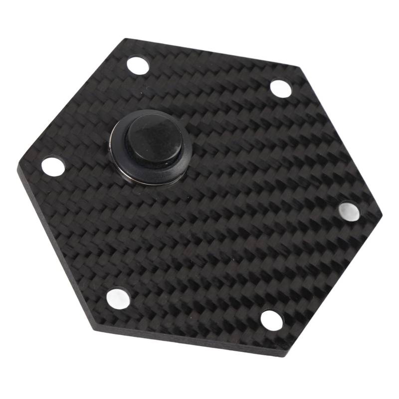 Langlebige Kohlefaserlenkradmitte -Kappe - Sportliches Erscheinungsbild für/Scheitelpunkt 6 Bolzen Lenkräder (BLACK) von SEAFRONT