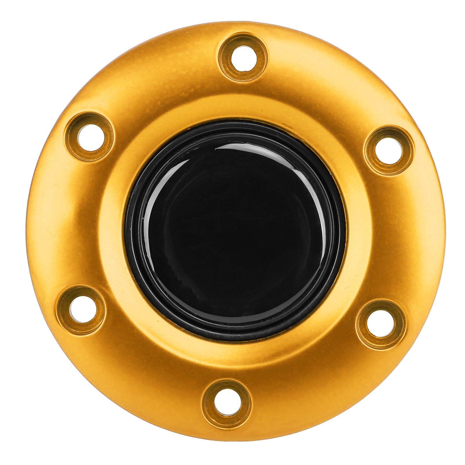 Lenkradrad -Mittelkappe Universeller Horn -Knopfschalter für 6 Lochlenkrad, Stilvolles Design für Autoenthusiasten (GOLD) von SEAFRONT
