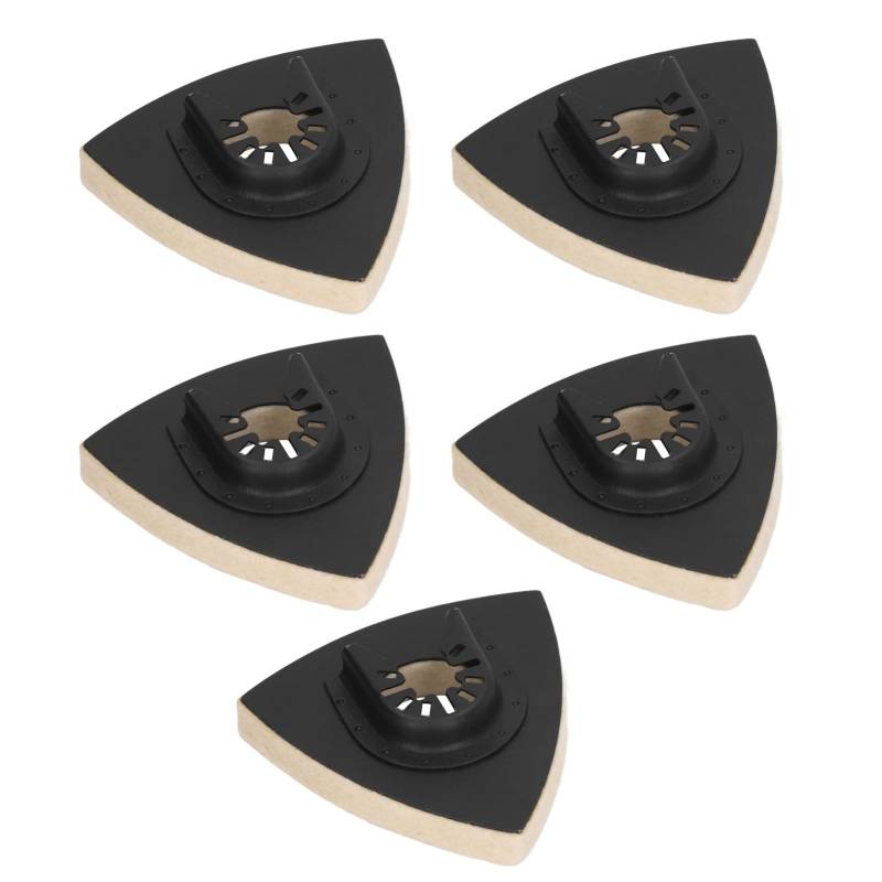 SEAFRONT 5 Stück Wollpolierpads mit Basis aus Legiertem Stahl, Dreieckiges Filzpolierpad Zum Detaillierten Polieren Feiner Oberflächen von SEAFRONT