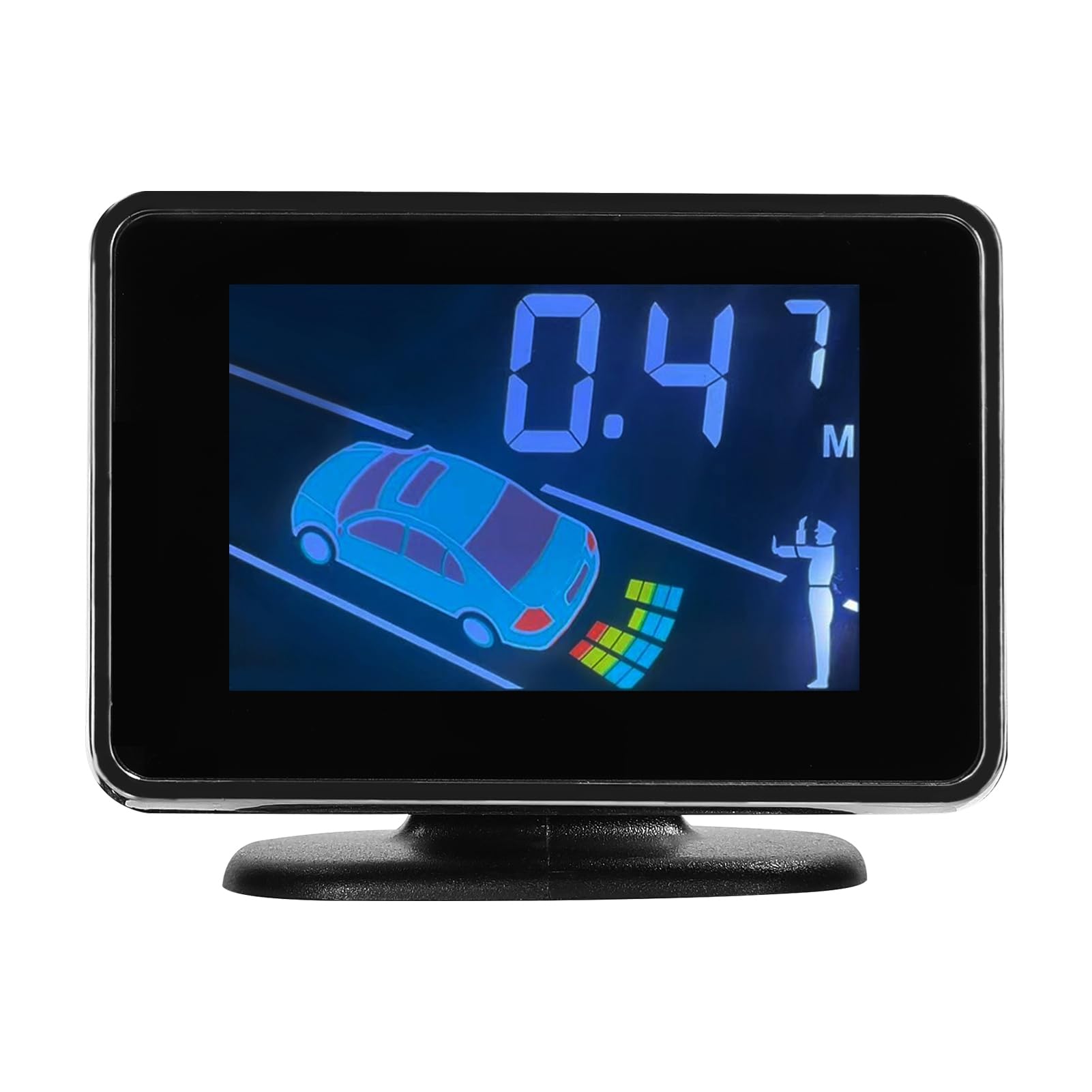 SEAFRONT 8 Sensors Auto -Parksensor -System Alarmverkehr Radar Kit LCD Display Summer Stummer Alarm Vorne und Hinter Radar Detektor Entfernung Spanisch/englische Stimme für (Grey) von SEAFRONT