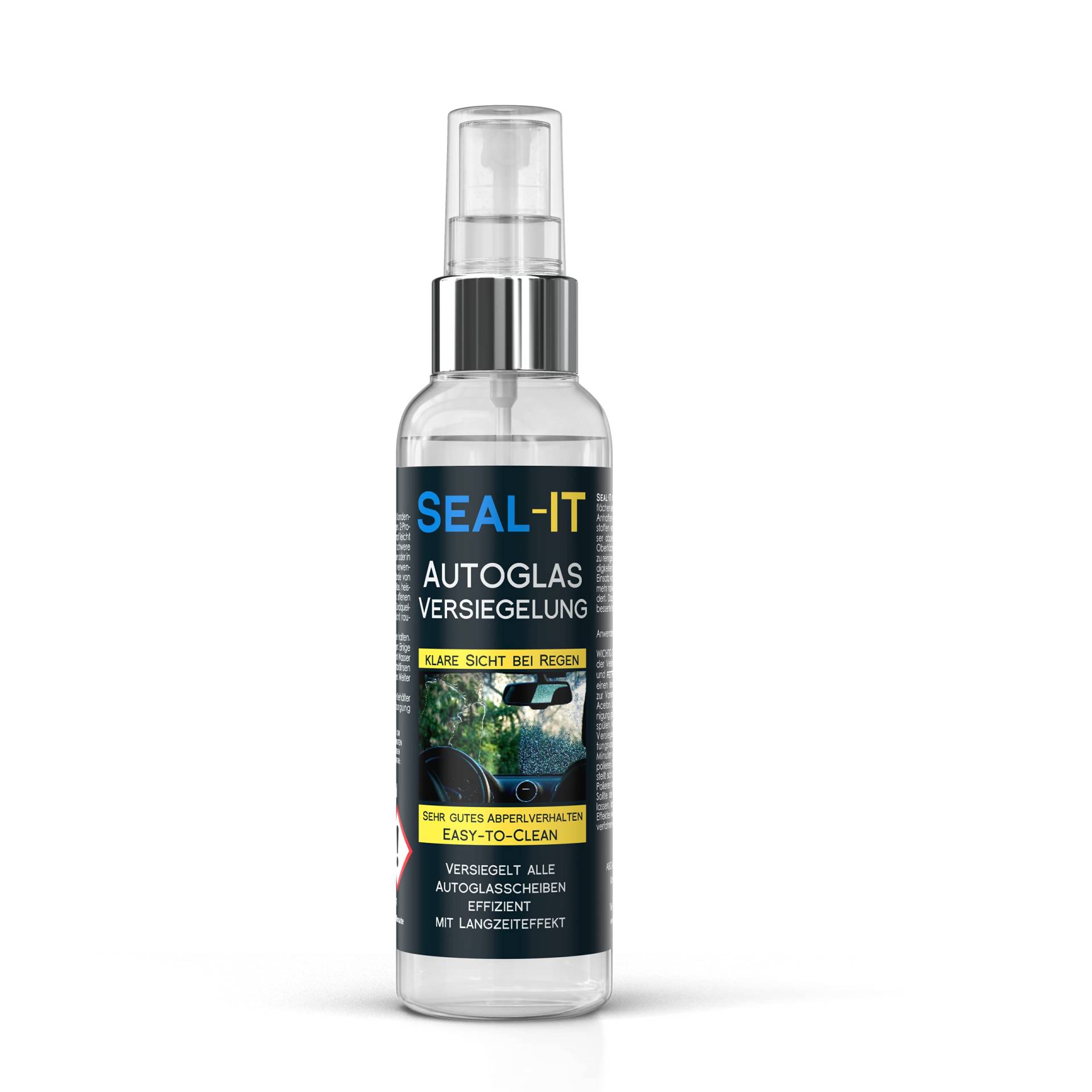 SEAL-IT Autoglas Versiegelung Spray mit Lotuseffekt - 100ml - Effektiver Schutz für bis zu 20.000km, Nano Imprägnierung mit Abperleffekt für Scheiben und Glas von SEAL-IT