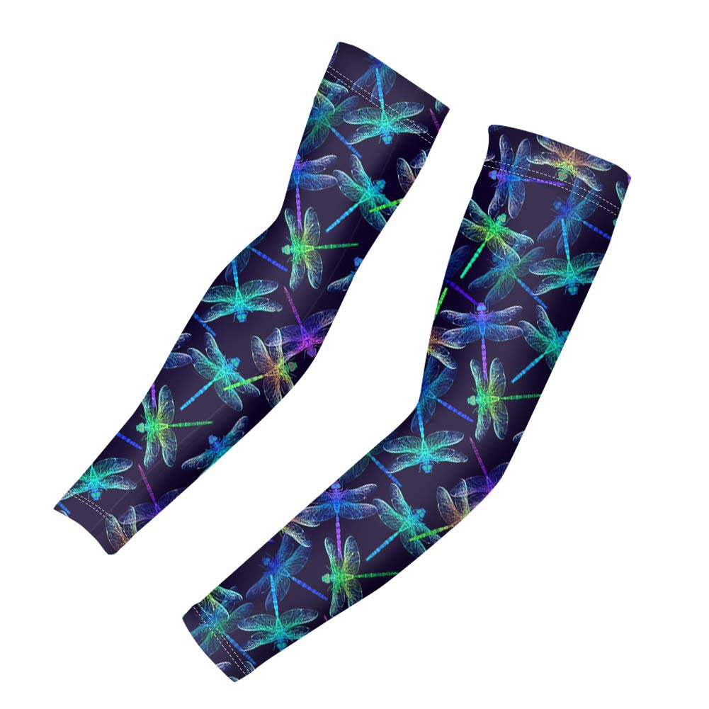 SEANATIVE Damen Sport Arm Sleeve Kühlende Kompression Athletic Sleeves Set von 2 Packungen Sonnenschutz Arm Cover Shield Gr. M, Lila Libelle SEANATIVE Damen Sport Arm Sleeve Kühlende Kompression Athletic Sleeves Set von 2 Packungen Sonnenschutz Arm Cover Shield Gr. M, Lila Libelle von SEANATIVE