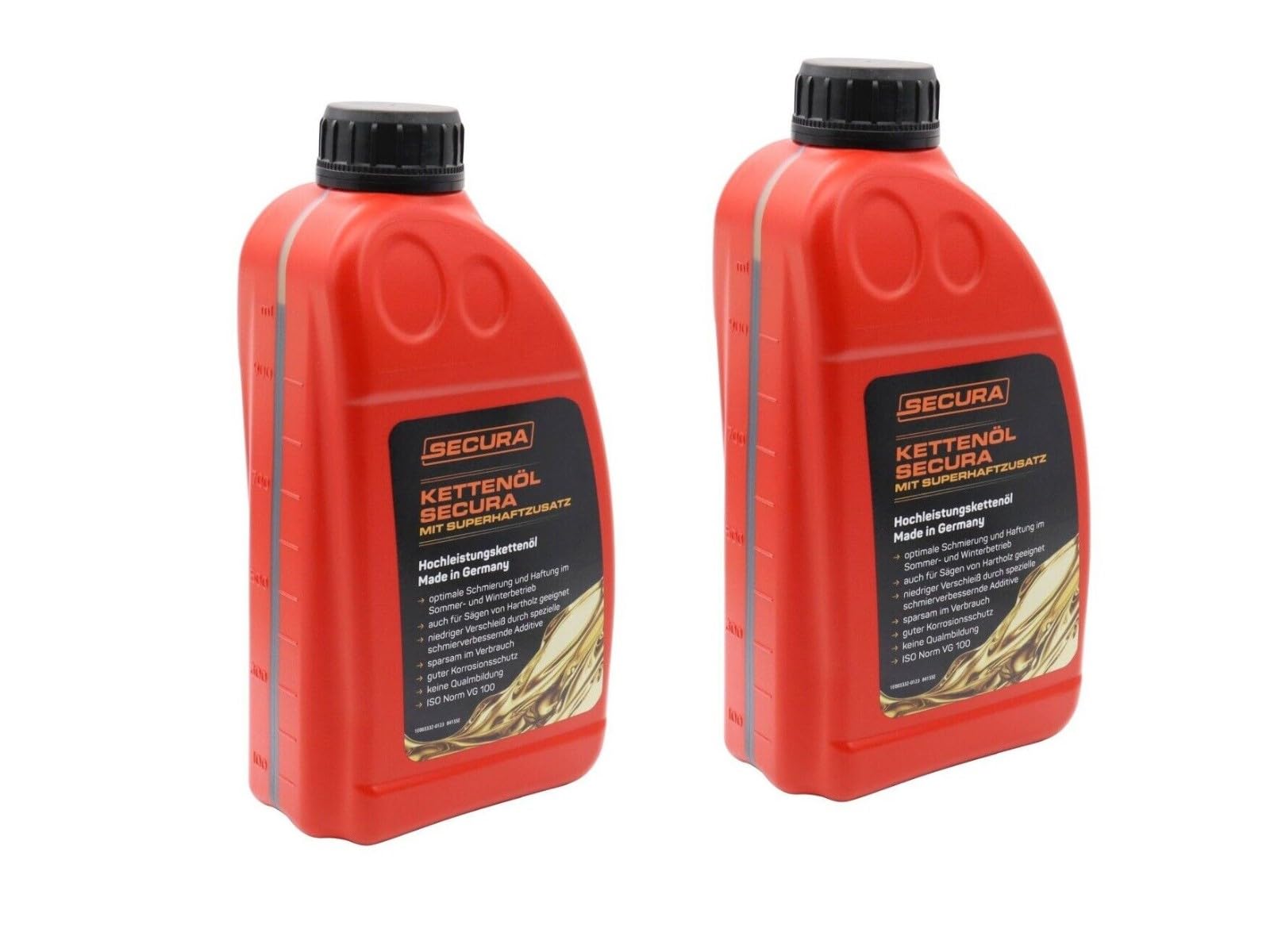 SECURA 2x 1 Liter (2 Liter) Kettenöl | Sägekettenöl mit Superhaftzusatz | Öl für Sägekette von SECURA