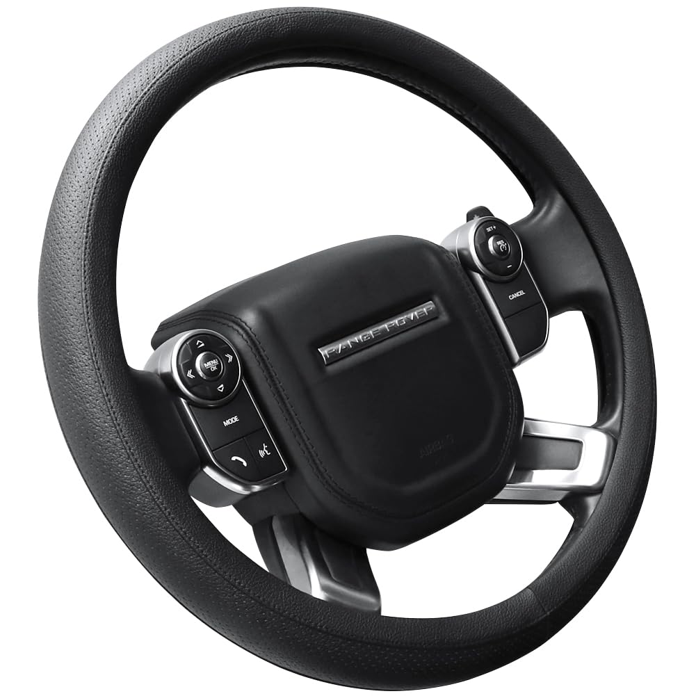 SEG Direct Schwarz Lenkradhülle Lenkrad Abdeckung Lenkradbezug aus Mikrofaser-Leder für Range Rover Tundra 39-40.5 cm SEG Direct Schwarz Lenkradhülle Lenkrad Abdeckung Lenkradbezug aus Mikrofaser-Leder für Range Rover Tundra 39-40.5 cm von SEG Direct