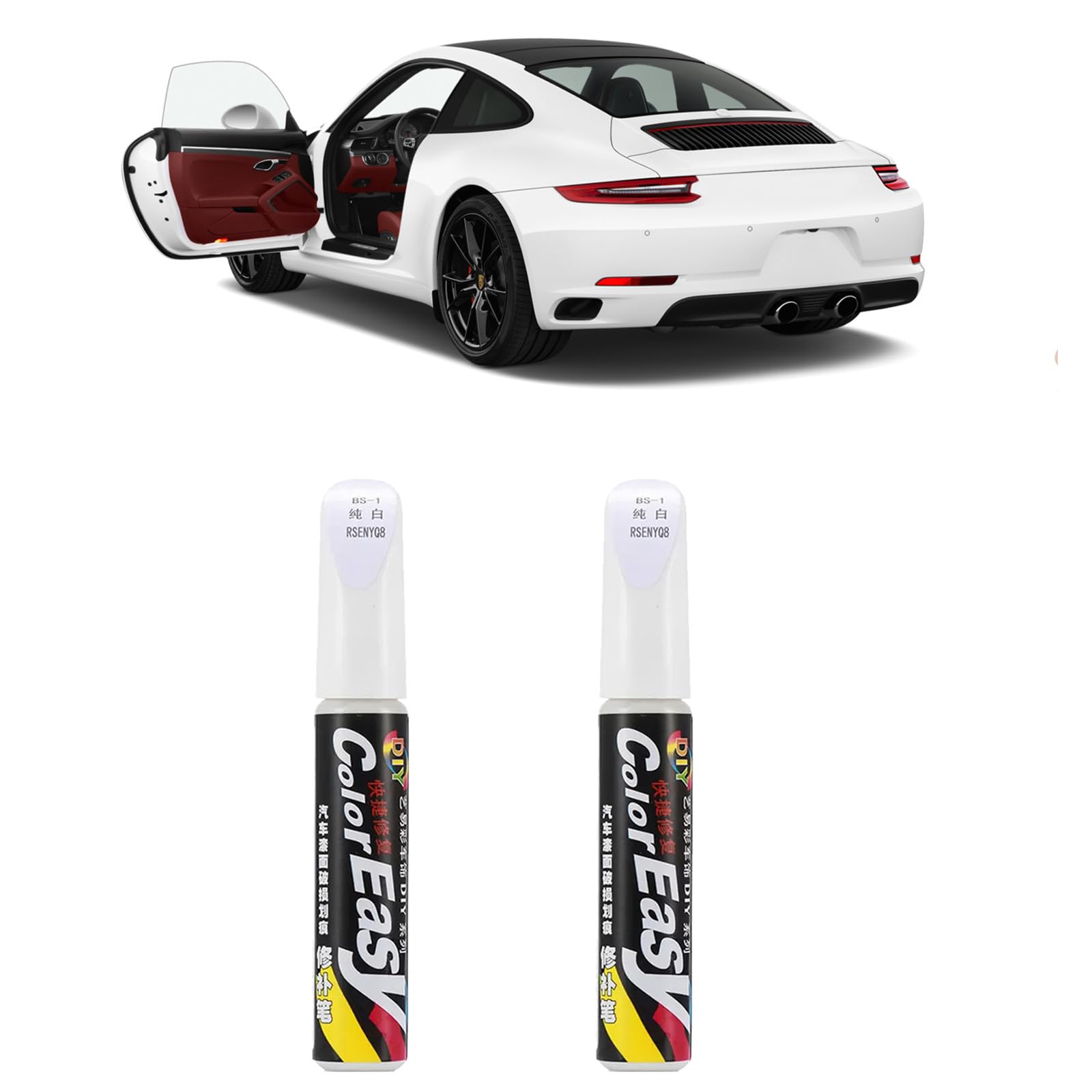 SEGMINISMART Lackstift Auto,Auto Lackstift,Auto Reparatur Lack Auto Pinsel,Lack Reparatur,Auto Kratzer Reparatur Stift,Lackstift Auto Lack Reparatur für Auto Kratzer Reparatur,Weiß von SEGMINISMART