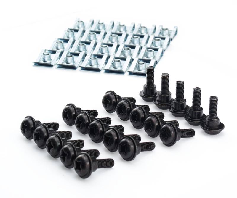 Verkleidungsschrauben Set für den Peugeot Speedfight 2 Schrauben in schwarz + Klemmen von SEGO