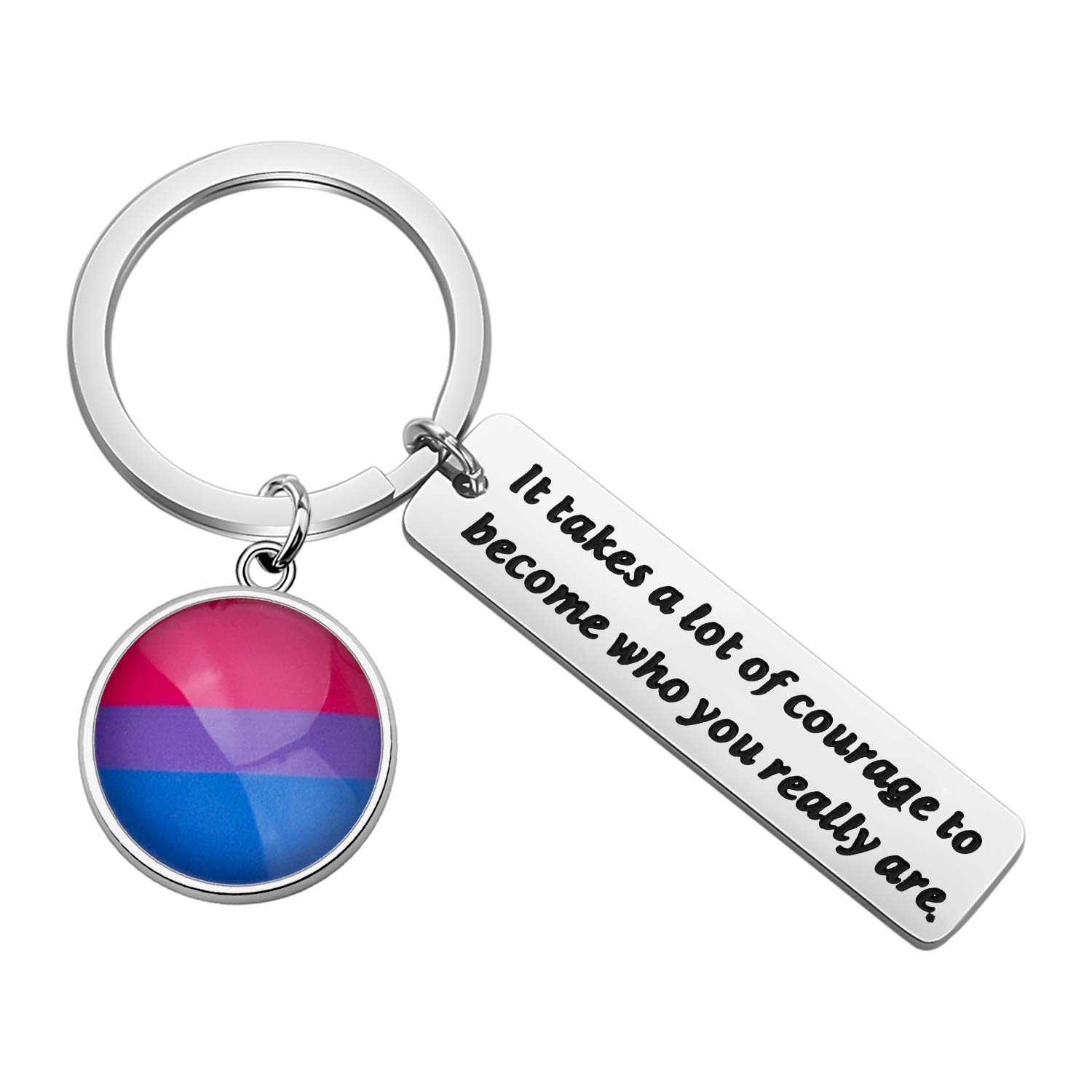SEIRAA Bisexual Pride Schlüsselanhänger It Takes a Lot of Courage to Keychain Bisexual Pride LGBTQ Geschenke, Bisexueller Schlüsselanhänger, 0 SEIRAA Bisexual Pride Schlüsselanhänger It Takes a Lot of Courage to Keychain Bisexual Pride LGBTQ Geschenke, Bisexueller Schlüsselanhänger, 0 von SEIRAA