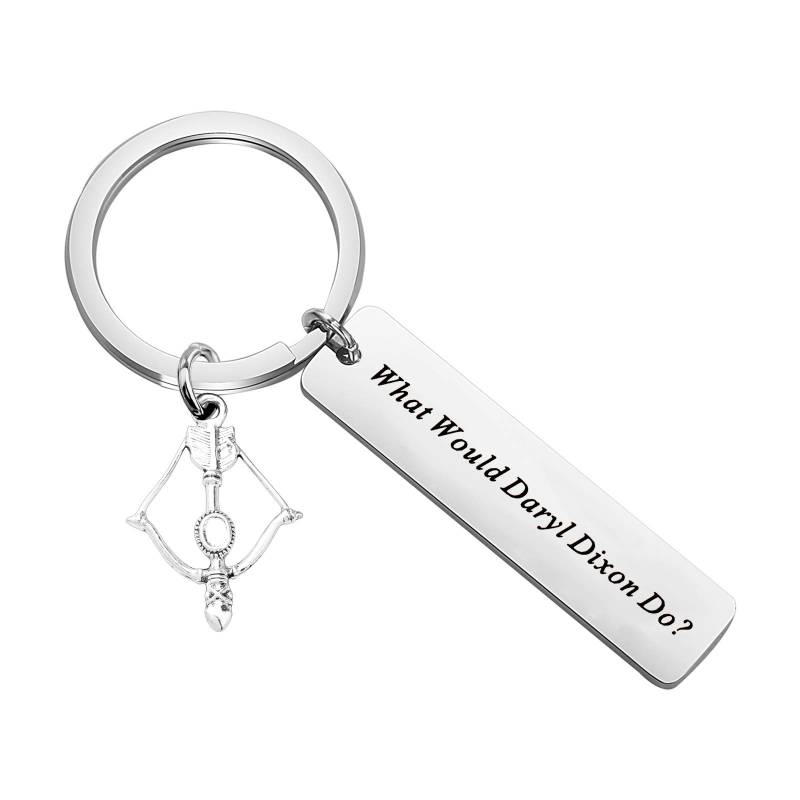 SEIRAA Zombie-inspirierte Geschenke Zombie-Schlüsselanhänger, What Would Daryl Dixon Do, Schlüsselanhänger zum Spazierengehen, 0 von SEIRAA