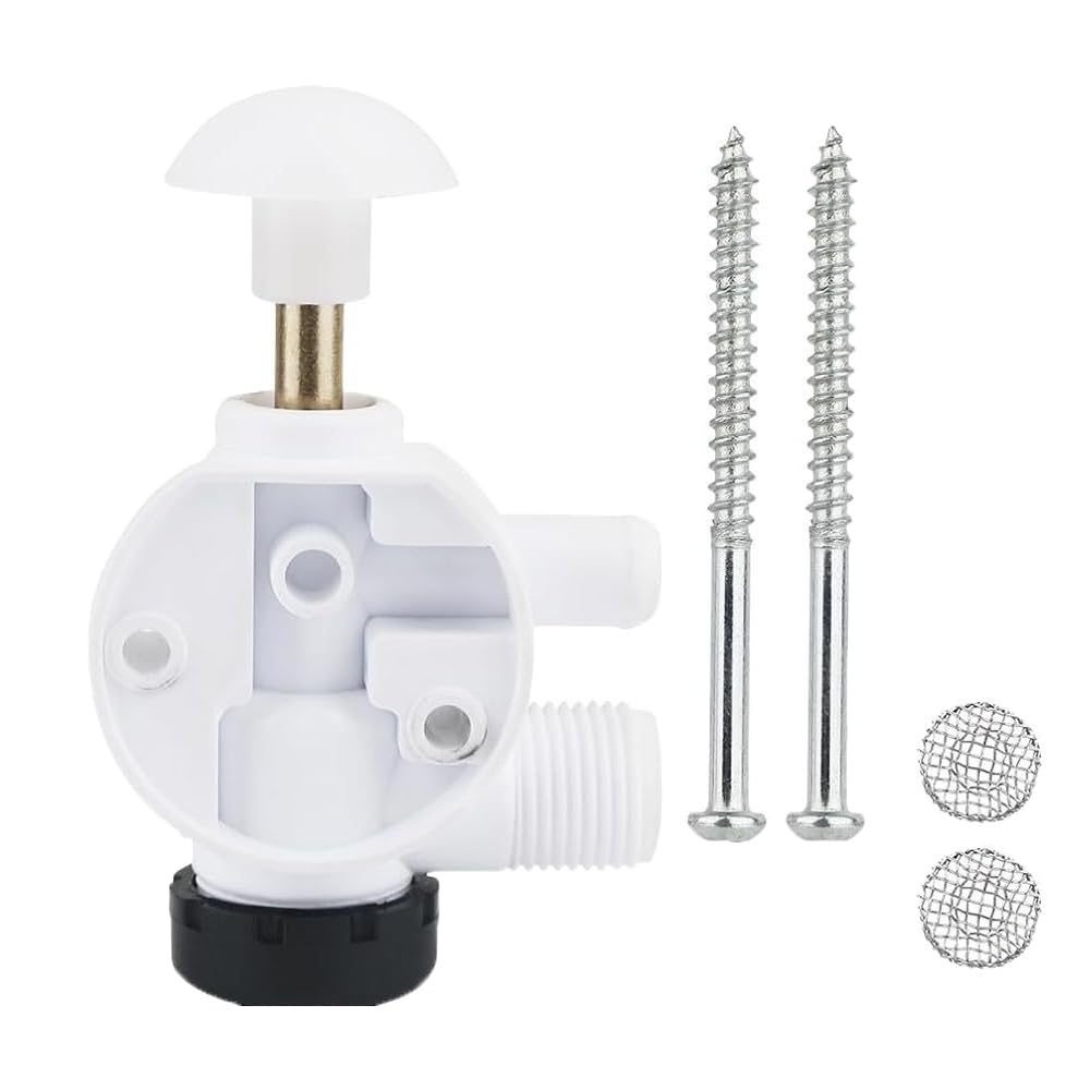 385314349 RV Wasserventil-Kit, Ersatz für Camper-Toiletten mit einstellbarem Durchfluss für Toiletten, einschließlich Reparaturventilen und Auslaufschutz 385314349 RV Wasserventil-Kit, Ersatz für Camper-Toiletten mit einstellbarem Durchfluss für Toiletten, einschließlich Reparaturventilen und Auslaufschutz von SEIWEI