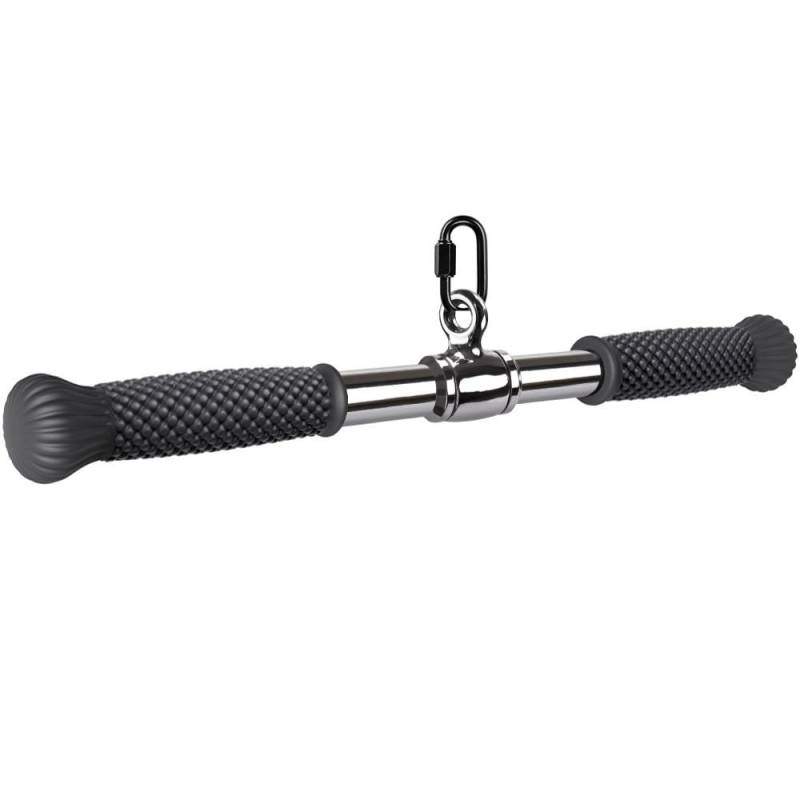 SELEWARE Rotierende gerade Bar Kabelmaschinen Aufsätze für Fitnessstudio,Pull Down Bar drücken mit rutschfestem Gummigriff, universelle Befestigung für Kabelmaschinen, Unterstützung bis zu 450 kg 45cm von SELEWARE