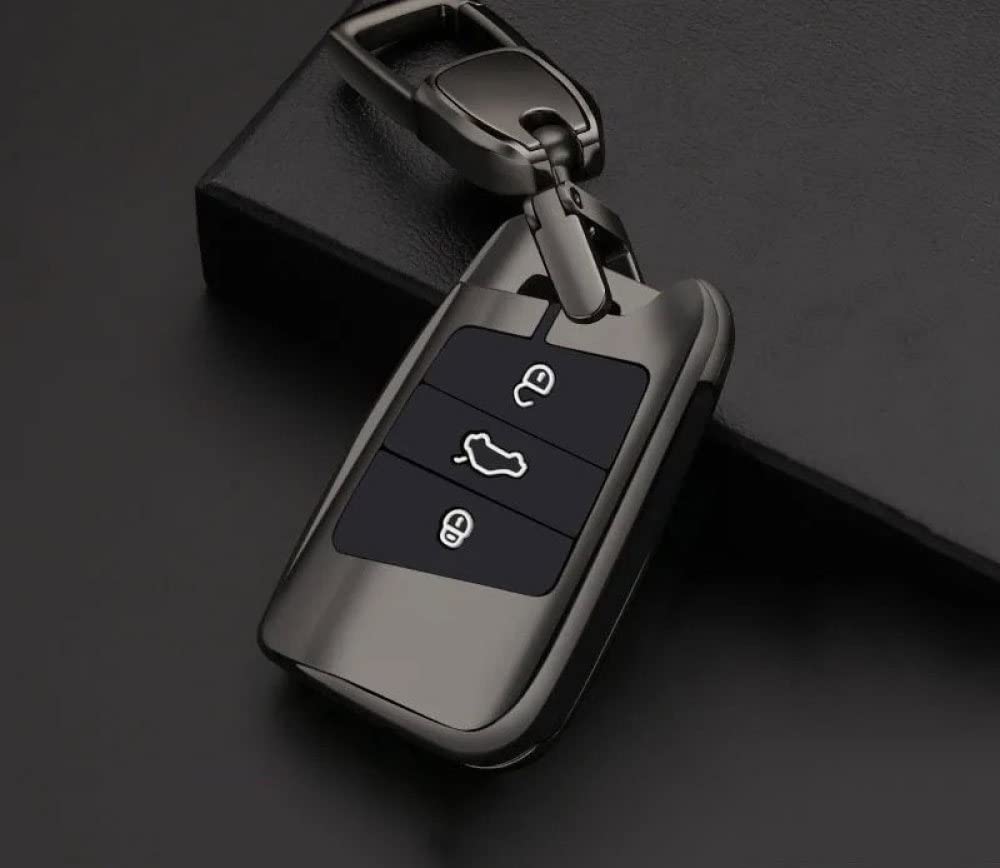 SELIYA Auto Remote Key Case Cover Halter Shell,Passend für Volkswagen VW Magotan Passat B8 Golf CC Skoda Superb A7 Tiguan MK2,schwarzer Schlüsselanhänger A SELIYA Auto Remote Key Case Cover Halter Shell,Passend für Volkswagen VW Magotan Passat B8 Golf CC Skoda Superb A7 Tiguan MK2,schwarzer Schlüsselanhänger A von SELIYA