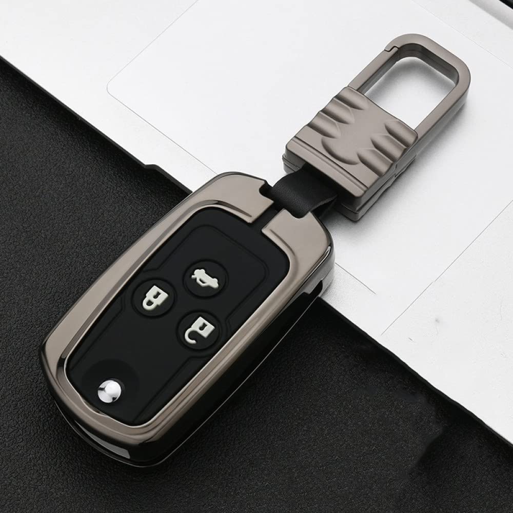 SELIYA Autoschlüssel Cover Case Halter，Passend für Honda Accord 2008 2009 2010 2011 2012 CRV Schlüsselanhänger Schlüsselschutz,D schwarz von SELIYA