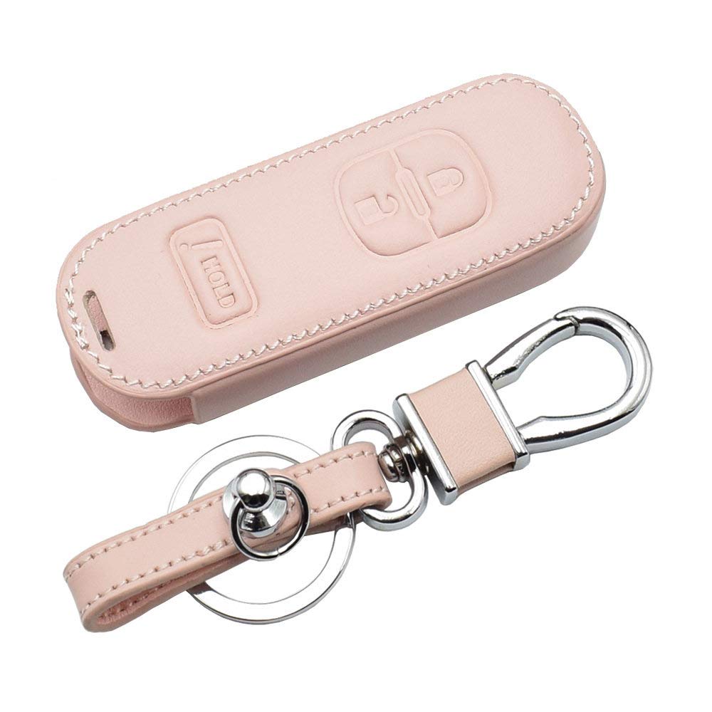 SELIYA Leder Autoschlüsseletui, passend für Mazda 3 6 CX9 CX3 CX5 CX7 Speed Protector Cover Schlüsselanhänger Tasche Autozubehör,Rosa SELIYA Leder Autoschlüsseletui, passend für Mazda 3 6 CX9 CX3 CX5 CX7 Speed Protector Cover Schlüsselanhänger Tasche Autozubehör,Rosa von SELIYA