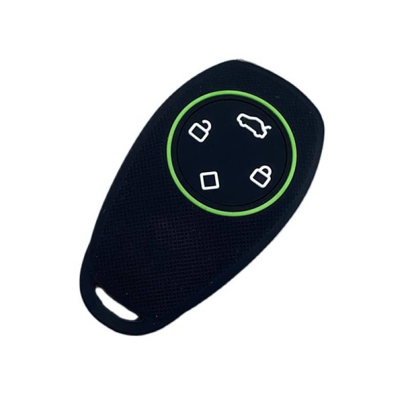 SELIYA Silikon-Autoschlüssel-Abdeckung, Hüllenhalter, passend für Leapmotor t03 s01 c11 4 Tasten, schwarz von SELIYA