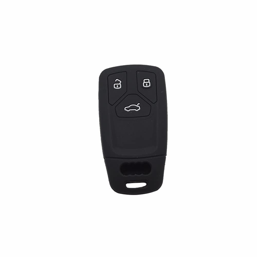 SELIYA Silikon-Schlüsselhülle, passend für Audi A4 B9 Q5 Q7 TT R8 8S Protection Keys Shell, schwarz von SELIYA