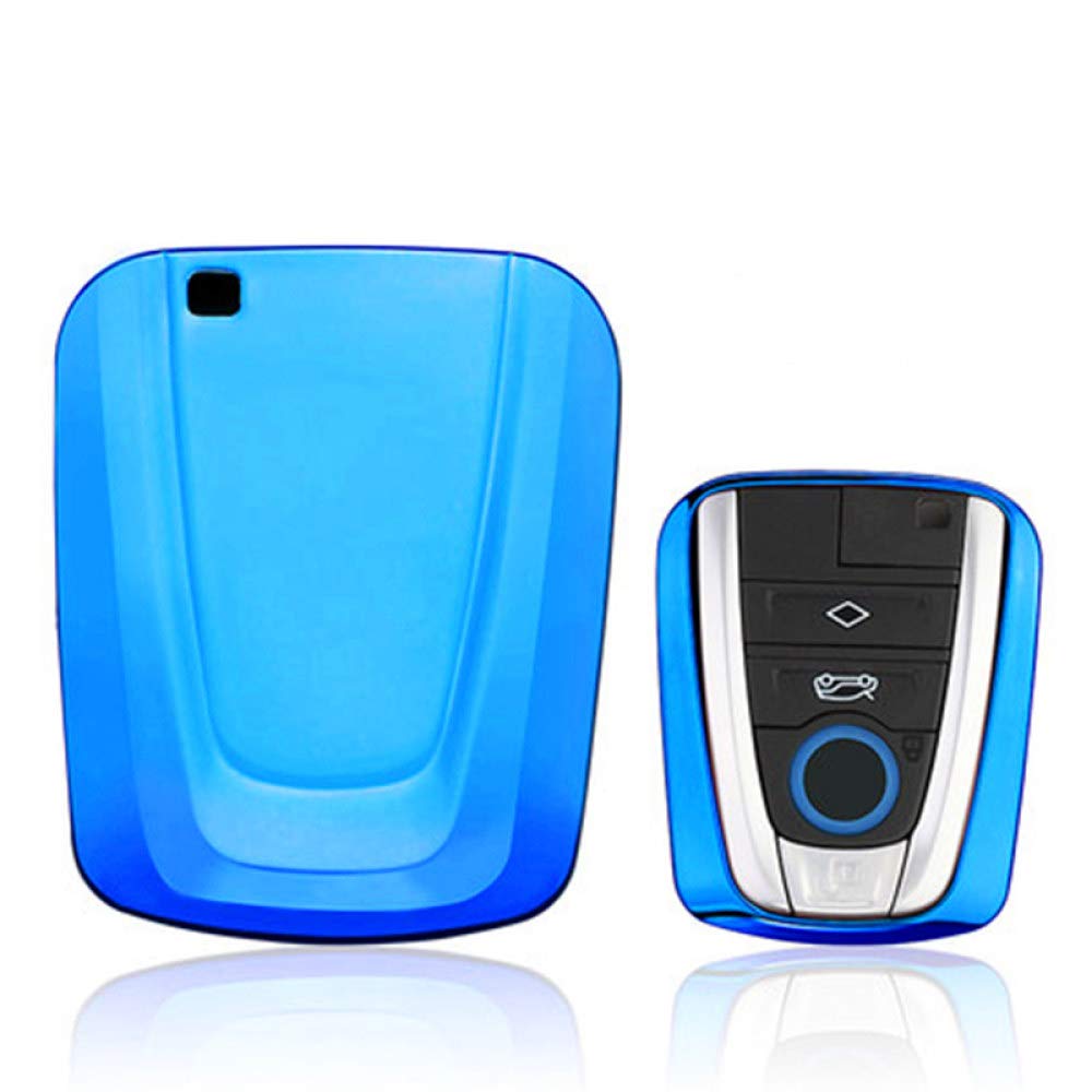 SELIYA TPU Autoschlüssel Schutzhülle，Passend für BMW I3 I8 Serie Autoschlüssel Shell Schutz Schlüsselanhänger Zubehör,I3,blau von SELIYA