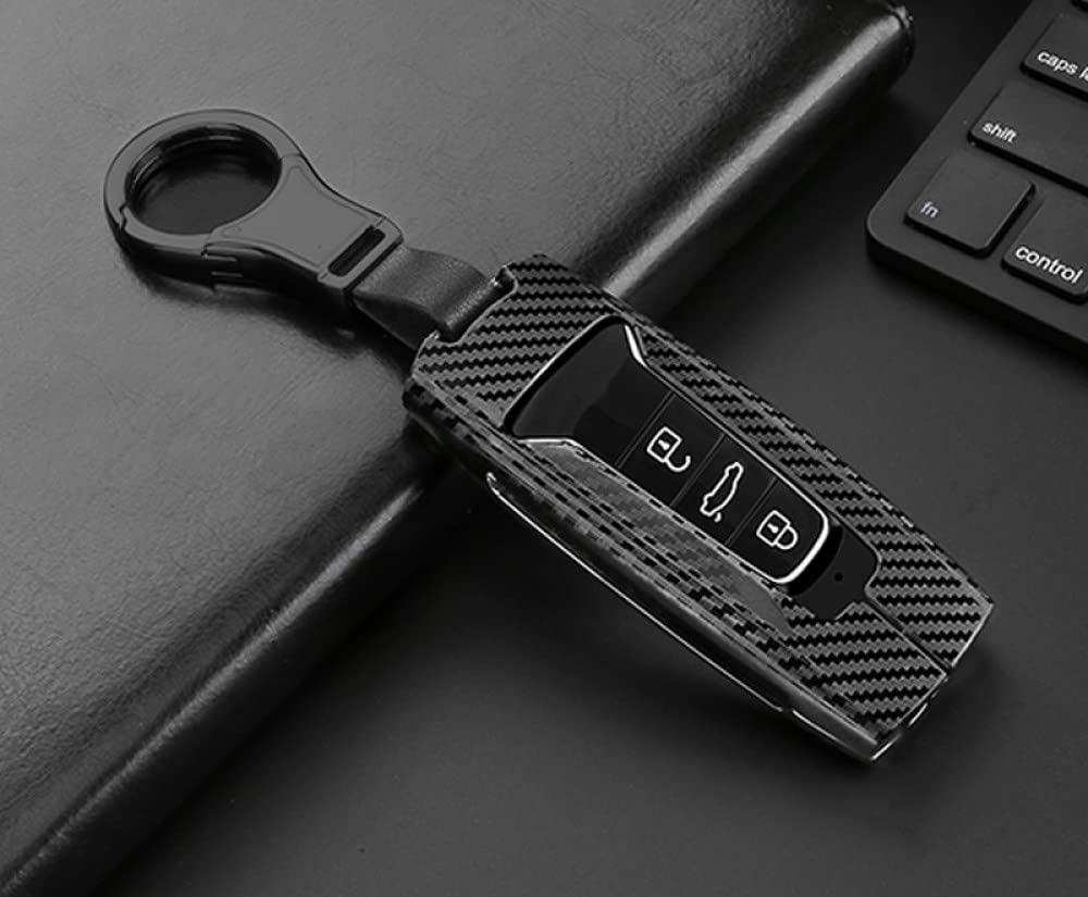 SELIYA Zinklegierung Autoschlüsseletui, passend für Volkswagen Touareg 2019 2020 2021 Schlüsselhüllenschutz Schlüsseltaschen Auto Schlüsselanhänger,1,1,Grau von SELIYA