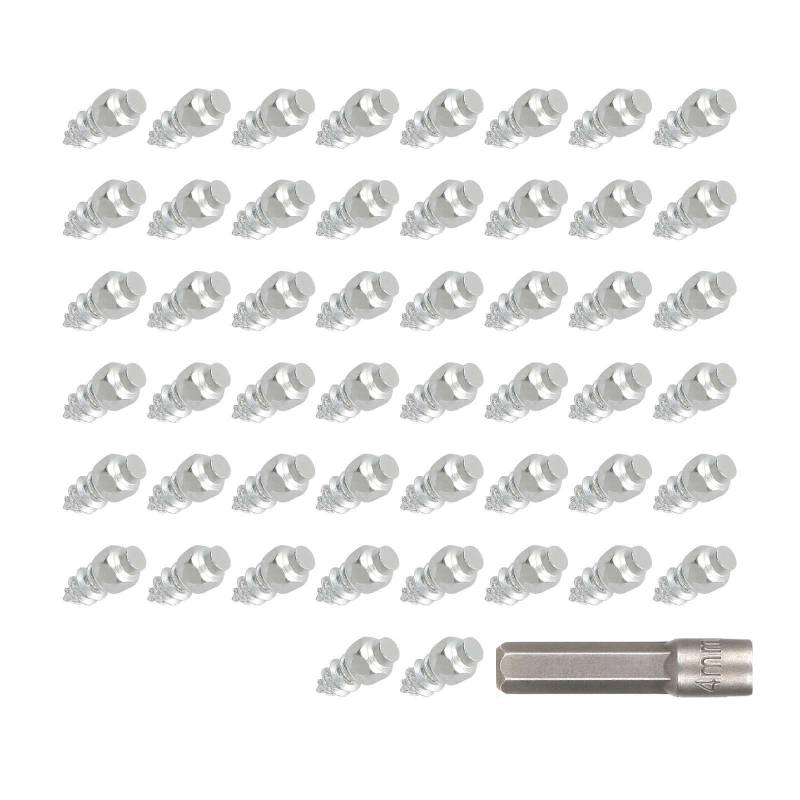 Antislip Reifenschrauben 50pcs Schneekette Reifenstollen Motorradspikes Schneekette Reifenschuh Schraubenschnee Ketten Reifen Spikes von SELVFZ