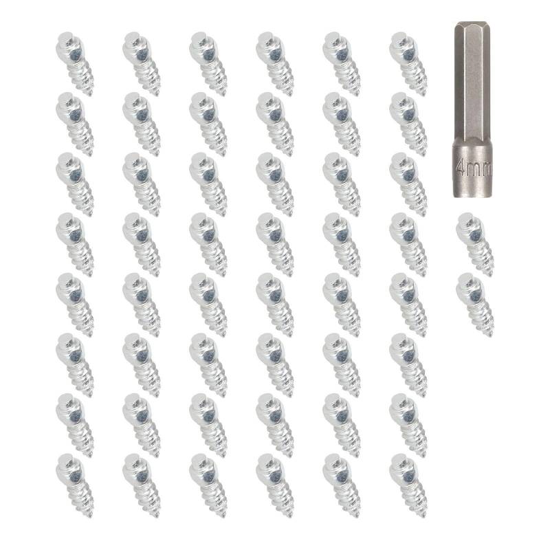 Antislip Reifenschrauben 50pcs Schneekette Reifenstollen Motorradspikes Schneekette Reifenschuh Schraubenschnee Ketten Reifen Spikes von SELVFZ