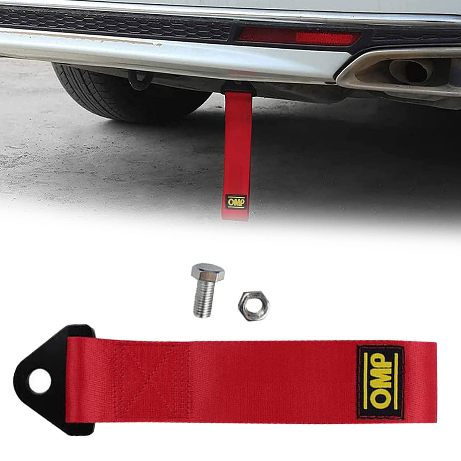 Racing-Abschleppgurt,Racing Auto Anhänger Seil,Auto Abschleppschlaufe,Motorrad Abschleppschlaufe,multifunktionales Traktionsseil,Nylon-Abschleppseile,für vordere hintere Stoßstange,Rot,1 ST Racing-Abschleppgurt,Racing Auto Anhänger Seil,Auto Abschleppschlaufe,Motorrad Abschleppschlaufe,multifunktionales Traktionsseil,Nylon-Abschleppseile,für vordere hintere Stoßstange,Rot,1 ST von SEMINISMAR